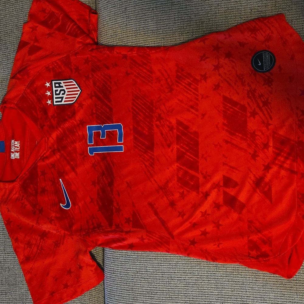 Nike Red and Blue USA Soccer Jersey